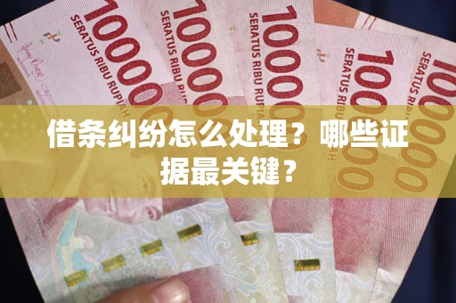 北京借条纠纷怎么处理？哪些证据最关键？