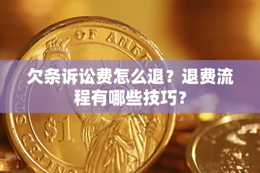 北京欠条诉讼费怎么退？退费流程有哪些技巧？