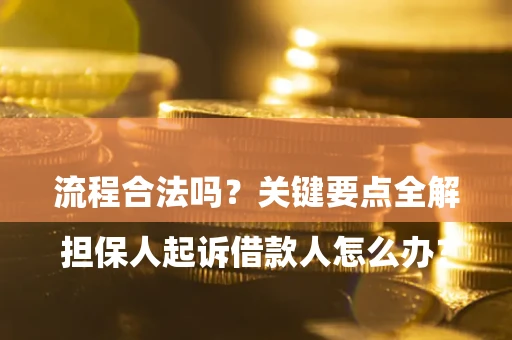 北京

担保人起诉借款人怎么办？流程合法吗？关键要点全解析