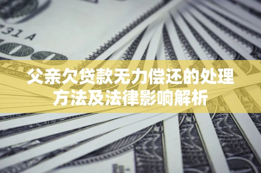 北京父亲欠贷款无力偿还的处理方法及法律影响解析