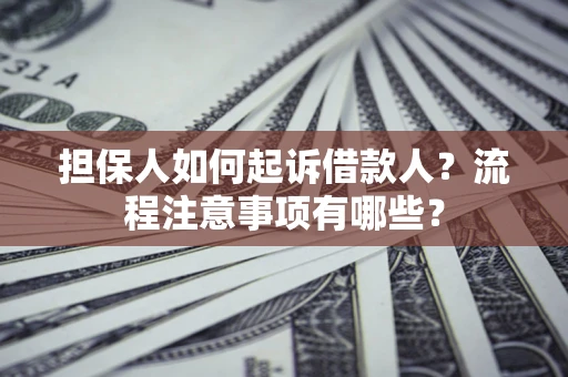 北京担保人如何起诉借款人？流程注意事项有哪些？